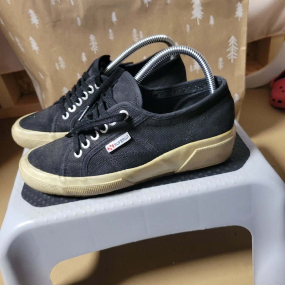 Superga Black Sneakers Size 6.5 Mens 8‎ women's